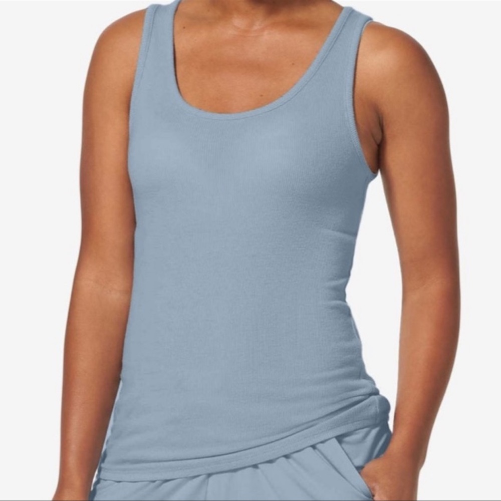 Tommy John Lounge Tank Blue Fog 2X